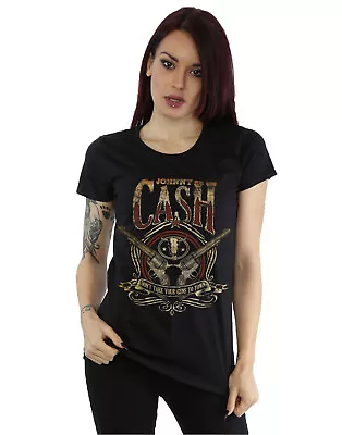 Buy Johnny Cash Women's Guns To Town T-Shirt • 15.99£