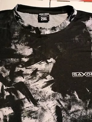 Buy Adult Mens Saxon Apparel T Shirt 2XL XXL Black Dream  • 9.99£