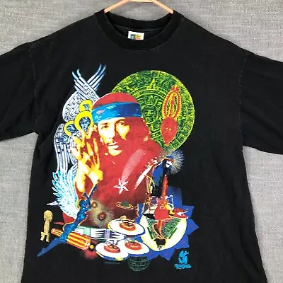 Buy Vintage Carlos Santana T Shirt Mens L Black 1996 90s • 111.91£