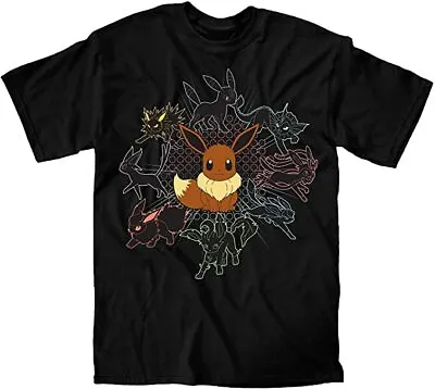 Buy Officially Licensed Pokémon Mono Eeveeloutions Eevee Tee Shirt New  • 14.93£
