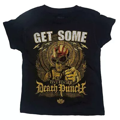 Buy Five Finger Death Punch Kids Muscle T Shirt Get Some Band Logo Official Black M • 13.65£