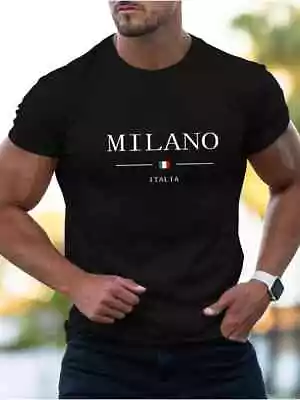 Buy Milano Italia Printed Mens T-shirt Short Sleeve Casual Summer Cool Shirt T AL008 • 9.99£