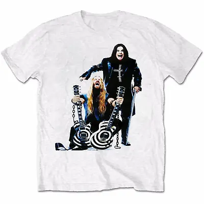 Buy Ozzy Osbourne Zakk Wylde T-Shirt Short Sleeve Cotton White Men S To 5XL • 17.70£