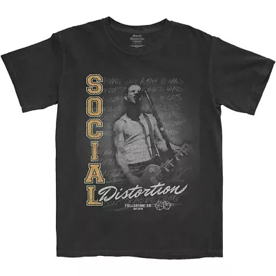 Buy Social Distortion T Shirt Athletics Distressed Band Logo Official Black L • 15.95£