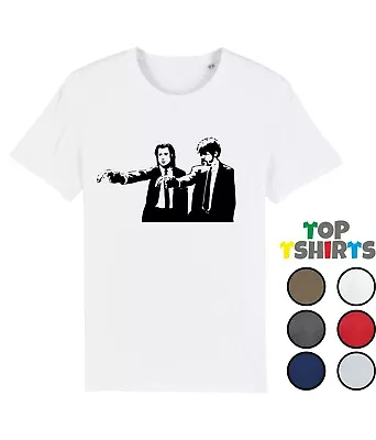 Buy Funny Banksy Pulp Fiction Banana T-Shirt Samuel Jackson John Travolta Top Tshirt • 8.99£