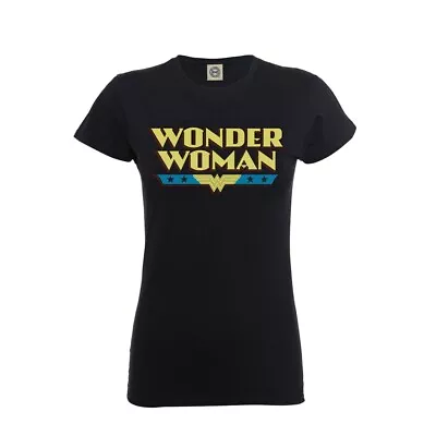 Buy DC ORIGINALS WONDER WOMAN LOGO T-Shirt, Girlie  Womens: 14 BLACK • 9.61£
