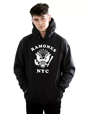 Buy Ramones Men's Retro Eagle NYC Hoodie • 34.98£