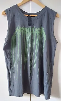 Buy Topshop Metallica Drips Tank Top T Shirt Size 8 • 9£