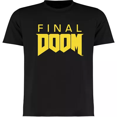 Buy Final Doom Black Gaming Retro  Black T-shirt • 12.99£