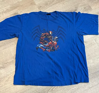 Buy Vintage 90’s Rare Carnage Venom Blue Graphic T Shirt Sz 2XL Changes Tag • 188.72£