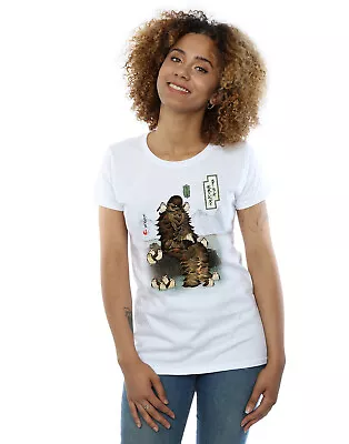 Buy Star Wars Women's The Last Jedi Japanese Chewbacca Porgs T-Shirt • 13.99£