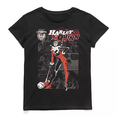 Buy Official DC Comics Batman Harley Quinn Comic Page Women's T-Shirt • 12.99£