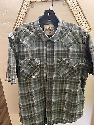 Buy Outdoor Life Mens Button Front Shirt  Short Sleeve L • 10.24£