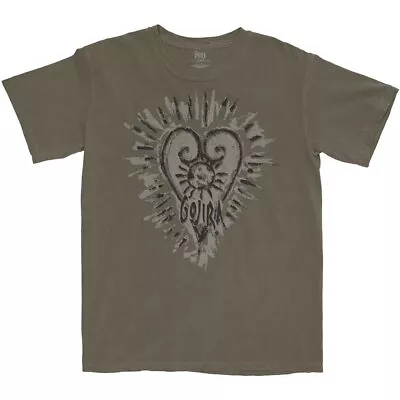 Buy Gojira T Shirt Fortitude Heart Band Logo Official Mens Dust L • 16.56£