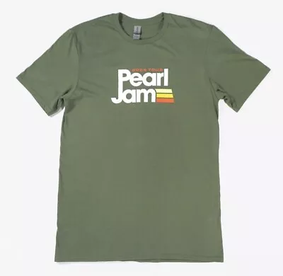 Buy Official Pearl Jam World Tour T-shirt 2024 Concert New Green Medium • 80£