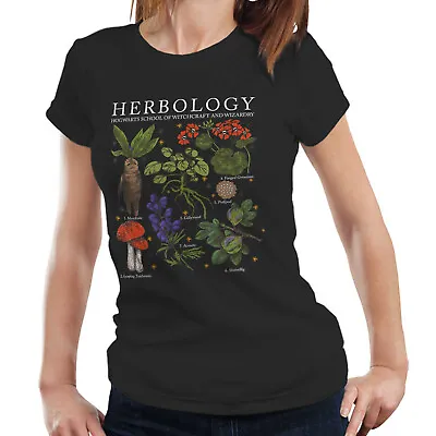 Buy Herbology Witchcraft TShirt Fitted Ladies Wizards Hogwarts School Vintage Retro • 14.99£