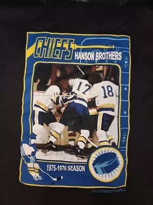 Buy Chiefs Hanson Brothers Slap Shot BLACK Adult T-shirt • 13.97£