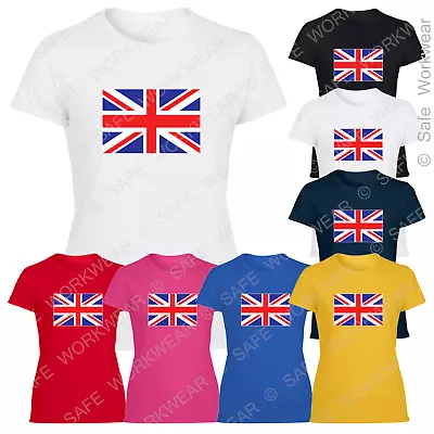 Buy Ladies T Shirt / Transfer Union Jack - Great Britain - England - UK Flag D2 • 7.99£