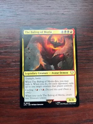 Buy 1x THE BALROG OF MORIA - Lord Of The Rings - MTG - Magic The Gathering • 4.99£