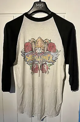 Buy Vintage Retro 80s Aerosmith Band 1988 USA Tour Raglan Tshirt Size Large • 119.99£