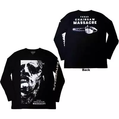Buy The Texas Chainsaw Massacre Unisex Long Sleeve T-Shirt: Leather Face (Back Print • 24.94£