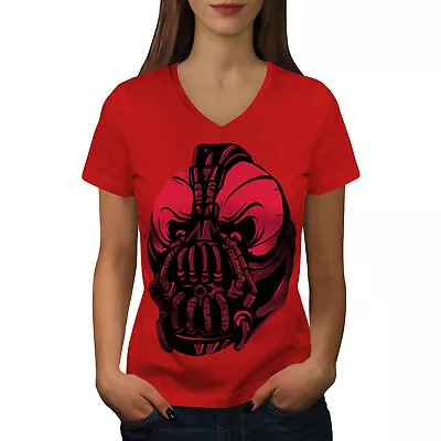 Buy Wellcoda Evil Bane Mask Dangerous Womens V-Neck T-shirt • 17.99£