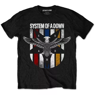Buy Officially Licensed System Of A Down Eagle Colours Mens Black T Shirt Tee • 15£