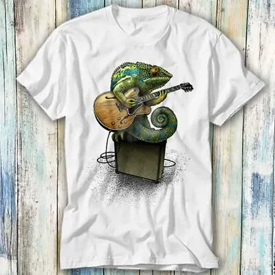Buy Chameleon Plays The Guitar Funny Joke Music T Shirt Meme Gift Top Tee Unisex 688 • 6.35£