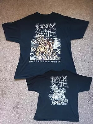 Buy Napalm Death Mass Appeal Madness T-Shirt - Size 2XL - Heavy Death Metal Carcass • 14.99£