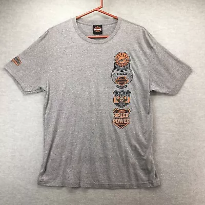 Buy Harley Davidson Gray Shirt Men LARGE Beartooth Billings Montana Motorcycle • 18.66£