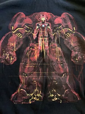 Buy Marvel Avengers Age Of Ultron Iron Man Black Graphic T-Shirt Sz L Tee Shirt • 11.18£
