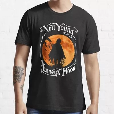 Buy New Popular! Silhouette Man Wheat Art Neil Young Harvest Moon Tee Unisex T-Shirt • 18.17£