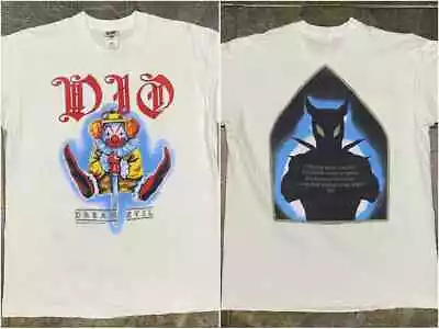 Buy DIO T-Shirt, Vinatge 1987 Dio Dream Evil White T-Shirt , Dio Heavy Metal Band • 20.53£