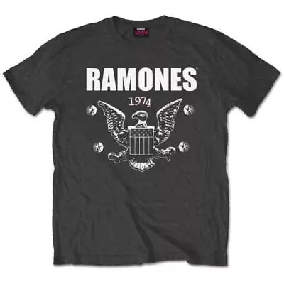 Buy The Ramones Men's 1974 Eagle T-Shirt Grey • 16.56£