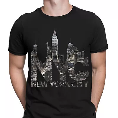 Buy New York City Skyline Nyc Imagine Party Retro Vintage Mens T-Shirts Tee Top #6ED • 9.99£
