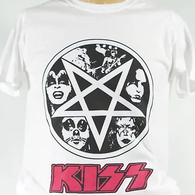 Buy Kiss Metal Rock Short Sleeve White Unisex T-shirt S-3XL • 14.99£