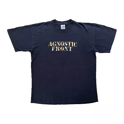 Buy 2001 Agnostic Front Riot Upstart Vintage T-Shirt Size XL Hatebreed Biohazard HXC • 49.99£