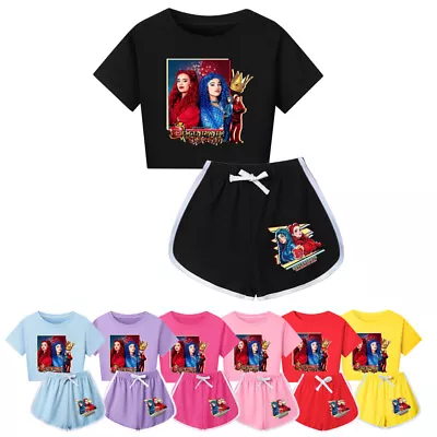 Buy New Kids Descendants 4 The Rise Of Red Short T-shirt + Pants Tracksuit PJ's Sets • 10.99£