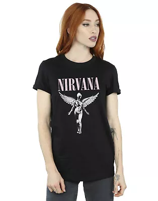 Buy Nirvana Women's In Utero Mono Boyfriend Fit T-Shirt • 15.99£