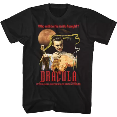 Buy Hammer Horror Dracula Moon And Candles Black T-Shirt • 26.13£