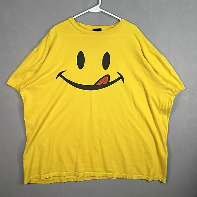 Buy Vintage 90s Joe Boxer Smiley Face T Shirt Adult 2XT / 3XT Yellow USA Made Mens • 18.66£