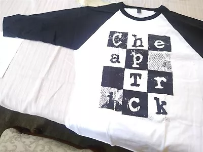 Buy CHEAP TRICK -Checkered 3/4 Sleeve Jersey T-shirt ~Never Worn~ M • 20.50£