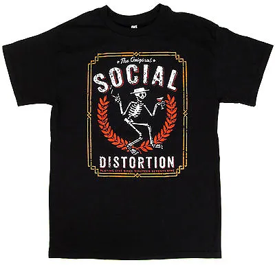 Buy SOCIAL DISTORTION T-shirt Punk Rock Skeleton Logo Adult Mens   Black New  • 14.91£