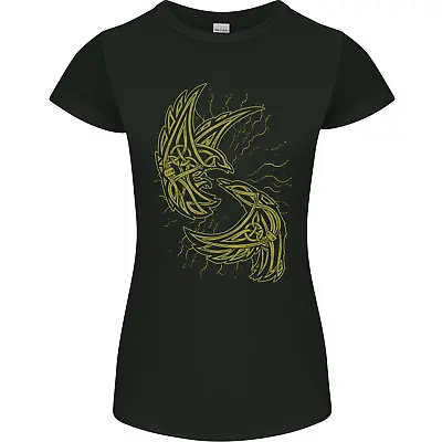 Buy The Viking Raven Symbol Odin Ragnar Tribal Womens Petite Cut T-Shirt • 10.99£