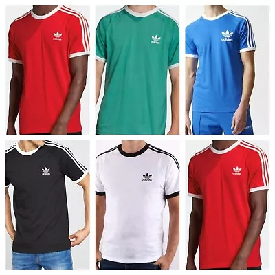 Buy Mens Adidas Orginals Classic Three Stripes Short Sleeve T Shirt • 12.99£