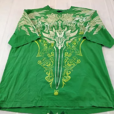 Buy RAWBLUE  Majestic Conqueror  Crew Neck Short Sleeve Green T-Shirt Men's Size 3XL • 25.21£