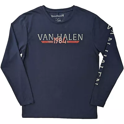 Buy Van Halen 84 Tour Navy Long Sleeve Shirt NEW OFFICIAL • 21.39£
