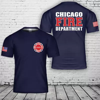 Buy Chicago Fire Department T-Shirt Firefighter Shirt All Size Gift For Dad • 22.97£