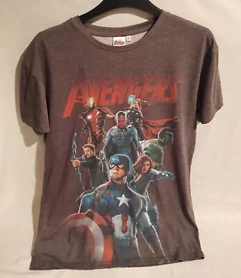 Buy Marvel Avengers Age Of Ultron Men'sSize M Gray Short Sleeved T Shirt -QUICK POST • 2£