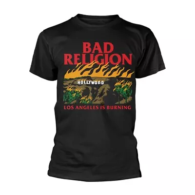 Buy BAD RELIGION BURNING T-Shirt Medium BLACK • 22.88£